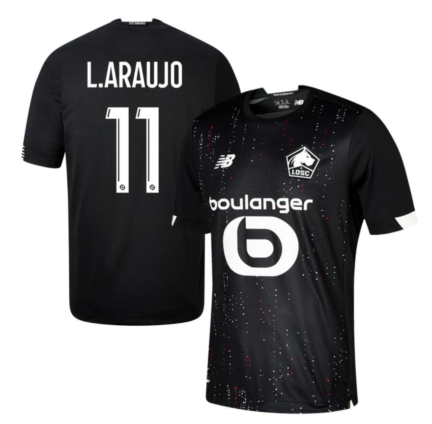 LOSC Lille Away Kit Soccer Jersey L.ARAUJO #11 2020/21